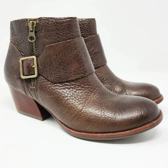 Kork-Ease Isa Dark Brown Leather Ankle Boots 6.5 - Picture 1 of 13